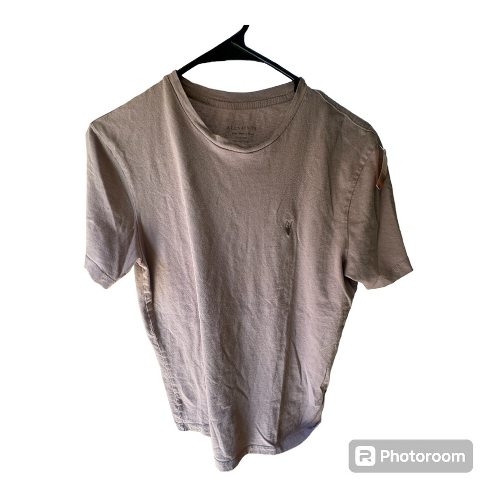 All‎ Saints Brace Cotton Crew Neck Slim Ramskull T-Shirt. Men’s Small. Lilac. - Picture 3 of 10